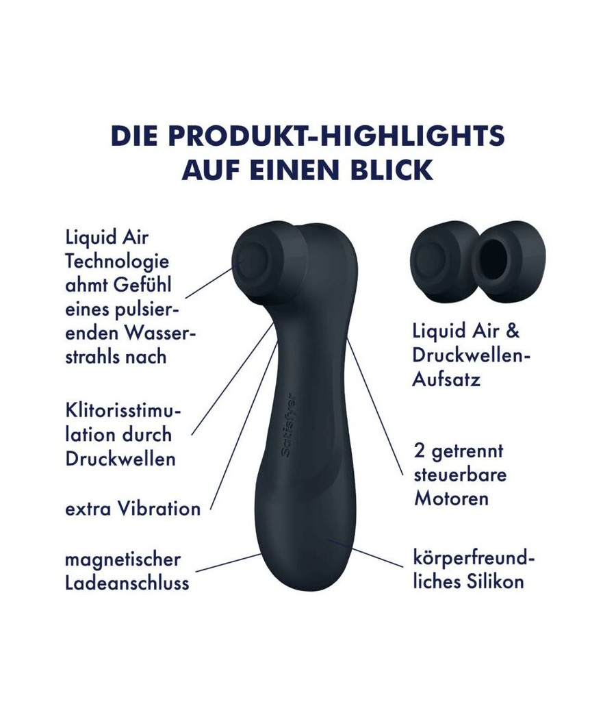 SATISFYER - TECNOLOGIA DE AR LÍQUIDO PRO 2 GERAO 3 PRETO
