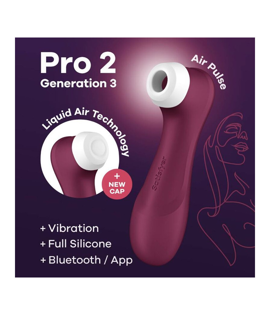 SATISFYER - PRO 2 GENERACIÓN 3 GRANATE BLUETOOTH & APP