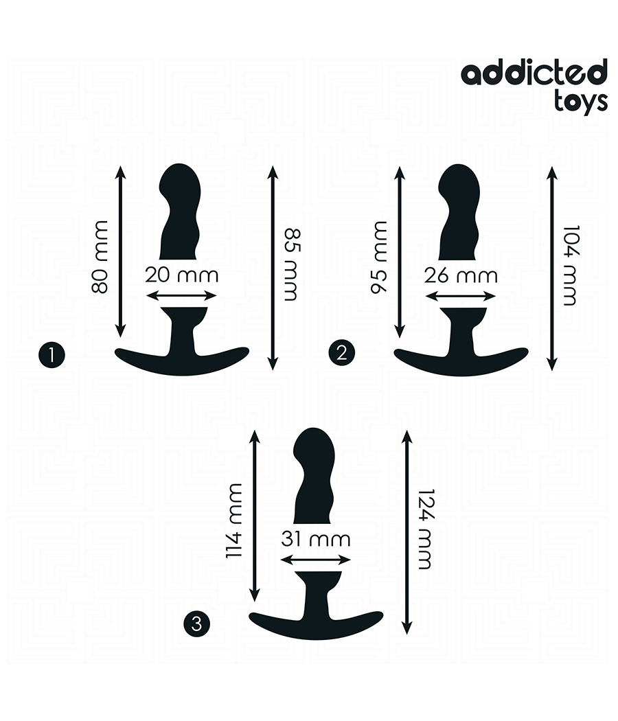 ADDICTED TOYS - LOT DE 3 PLUG ANAL MODÈLE 1