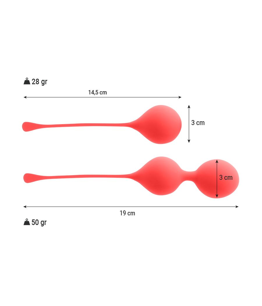 INTENSE - BOLAS KEGEL PACK KENDALL ROJO