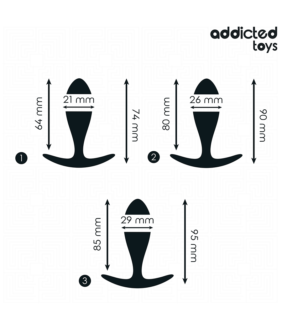 ADDICTED TOYS - CONJUNTO DE 3 PLUG ANAL MODELO 2