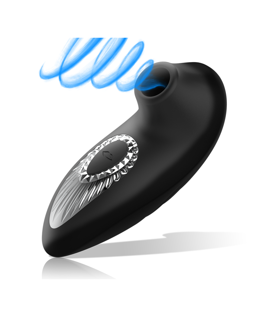 BLACK&SILVER - DRAKE DELUXE SUCKING VIBE SILICONE RECARREGÁVEL PRETO