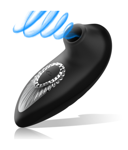 BLACK&SILVER - DRAKE DELUXE SUCKING VIBE SILICONA RECARGABLE NEGRO