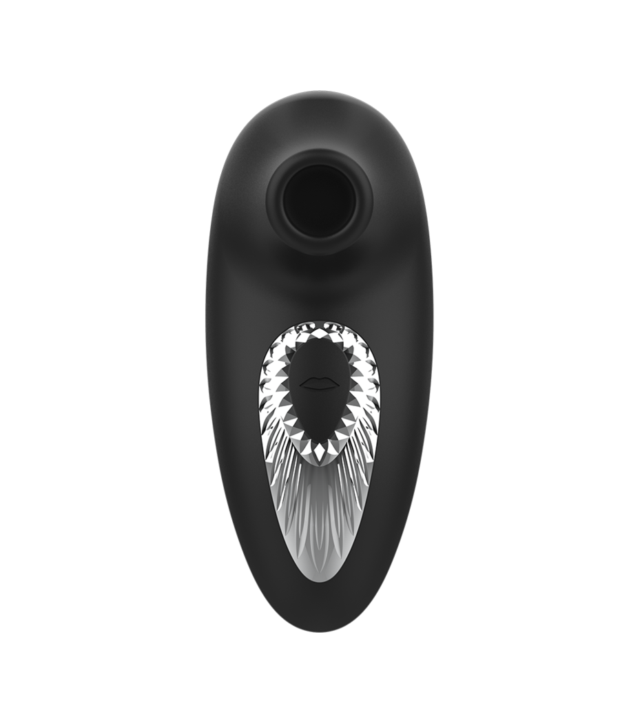 BLACK&SILVER - DRAKE DELUXE SUCKING VIBE SILICONE RECARREGÁVEL PRETO