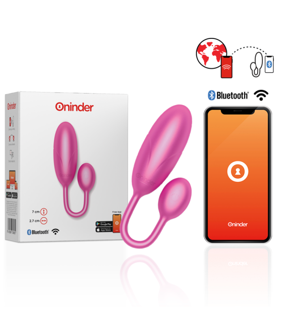 ONINDER - UOVO VIBRANTE DENVER ROSA 7 X 2,7 CM APP GRATUITA
