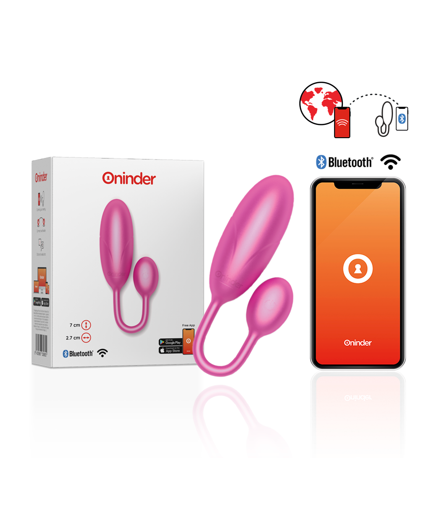 ONINDER - DENVER VIBRATING EGG PINK 7 X 2.7 CM FREE APP