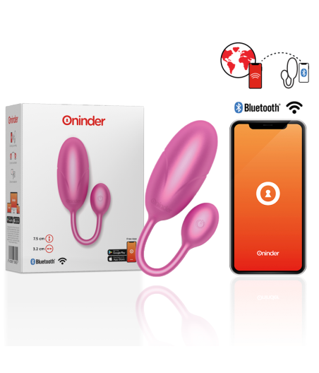 ONINDER - TOKYO HUEVO VIBRADOR ROSA 7.5 X 3.2 CM - APP GRATUITA