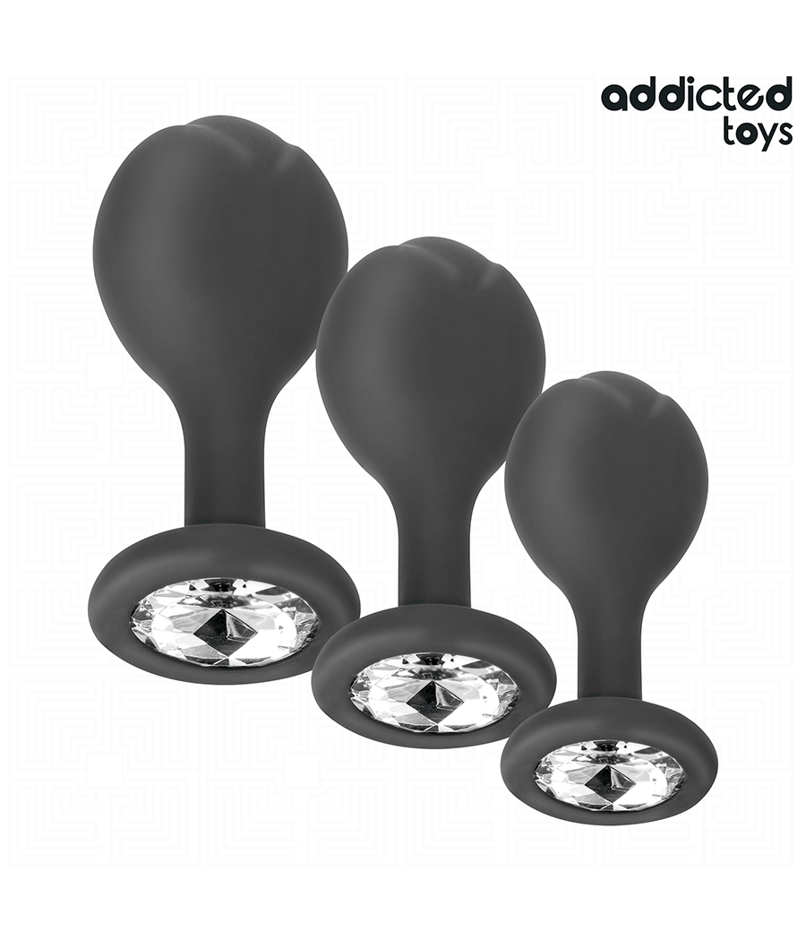 ADDICTED TOYS - LOT DE 3 PLUG ANAL AVEC BIJOU