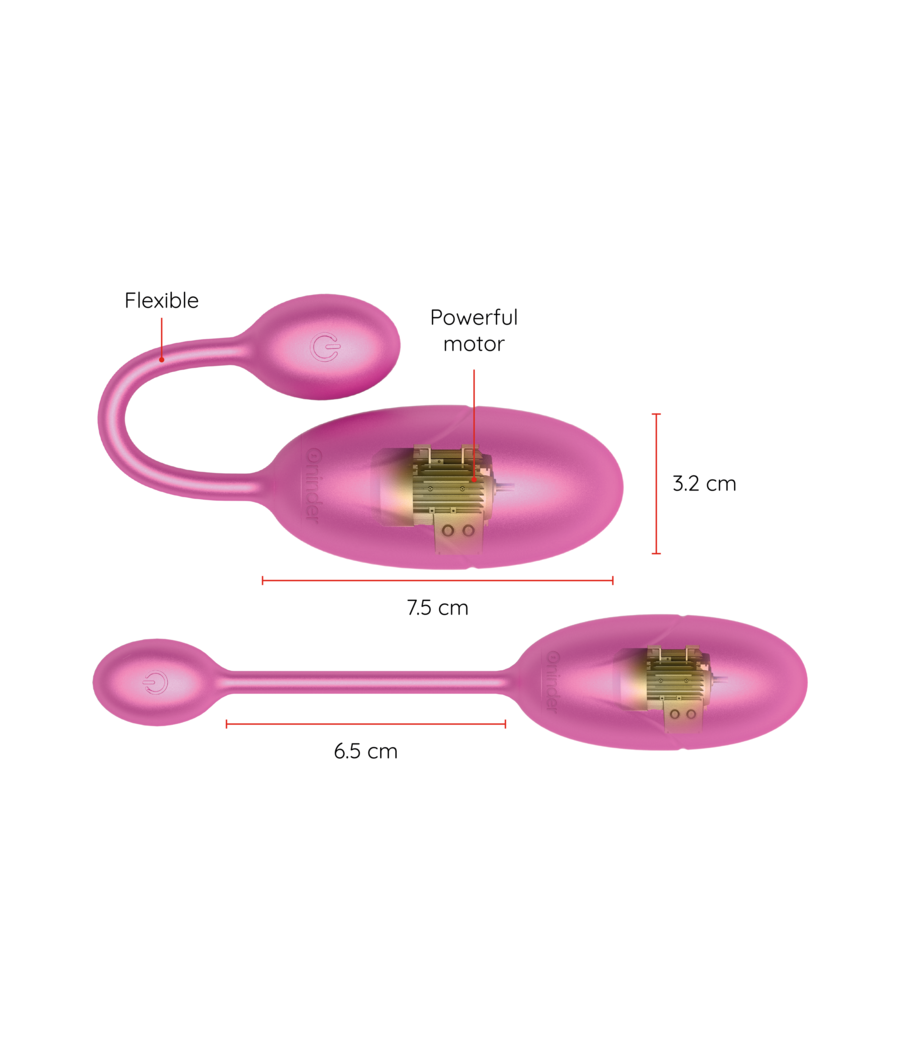 ONINDER - UOVO VIBRANTE TOKYO ROSA 7,5 X 3,2 CM APP GRATUITA