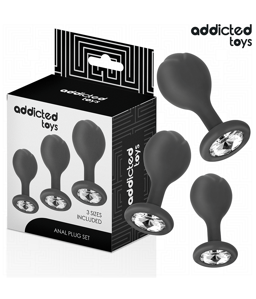 ADDICTED TOYS - LOT DE 3 PLUG ANAL AVEC BIJOU