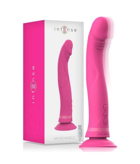 INTENSE - MICHELANGELO PINK SILICONE VIBRATOR DILDO