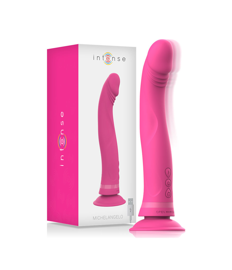 INTENSE - MICHELANGELO PINK SILICONE VIBRATOR DILDO