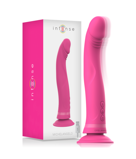 INTENSE - GODE VIBRATEUR EN SILICONE ROSE MICHELANGELO