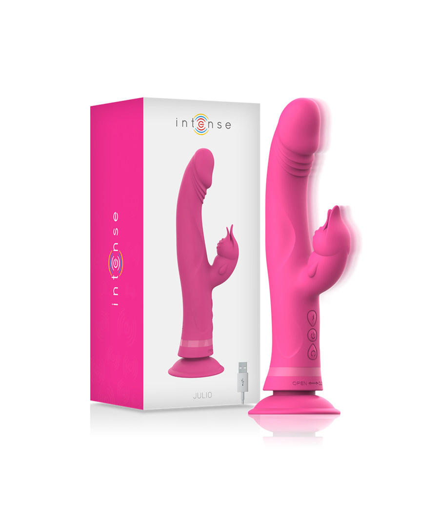 INTENSE - JULIO RABBIT VIBRATOR PINK SILICONE