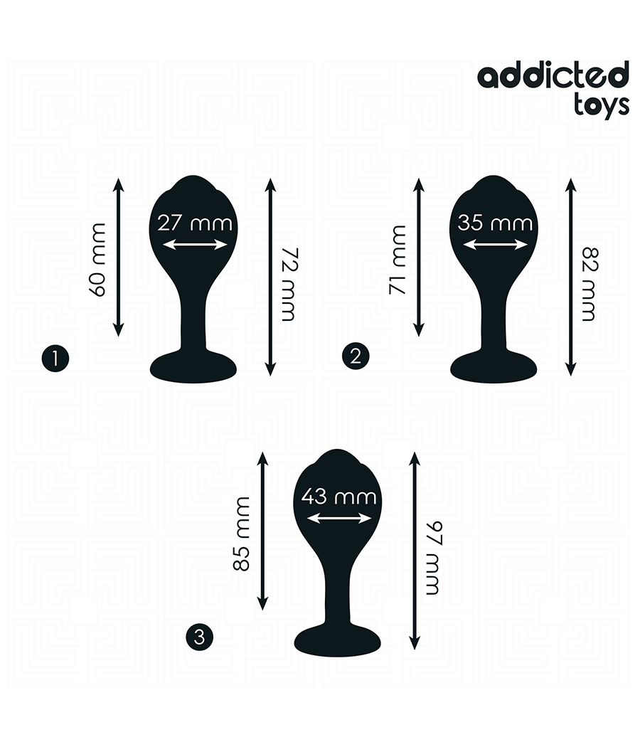 ADDICTED TOYS - LOT DE 3 PLUG ANAL AVEC BIJOU