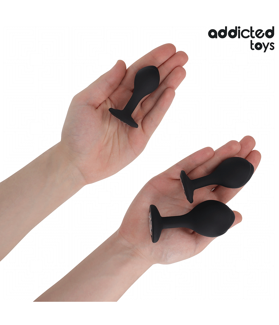 ADDICTED TOYS - 3ER-SET ANALPLUG MIT JUWEL