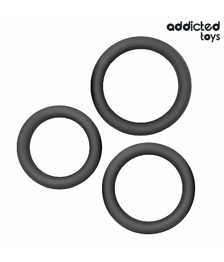ADDICTED TOYS - SET OF FLAT SILICONE RINGS