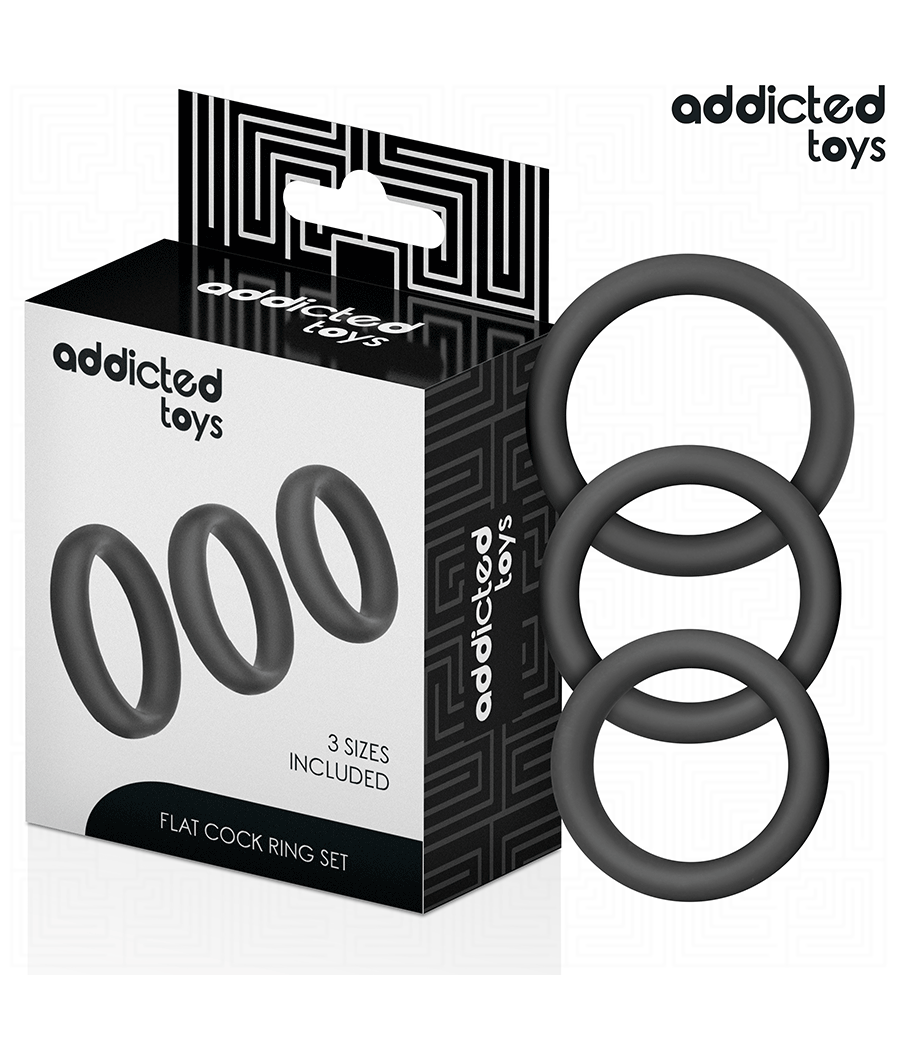 ADDICTED TOYS - LOT D'ANNEAUX PLATS EN SILICONE