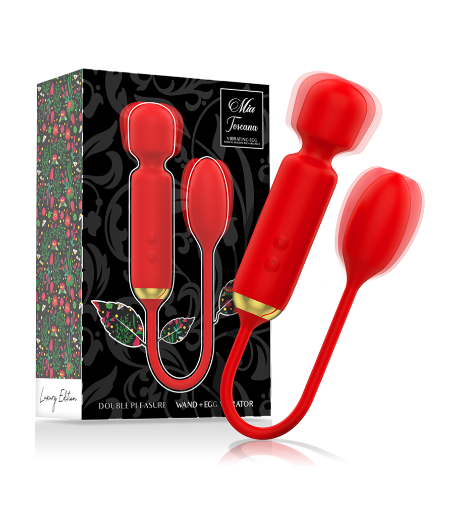 MIA - TOSCANA DOUBLE PLEASURE WAND + VIBRATING EGG