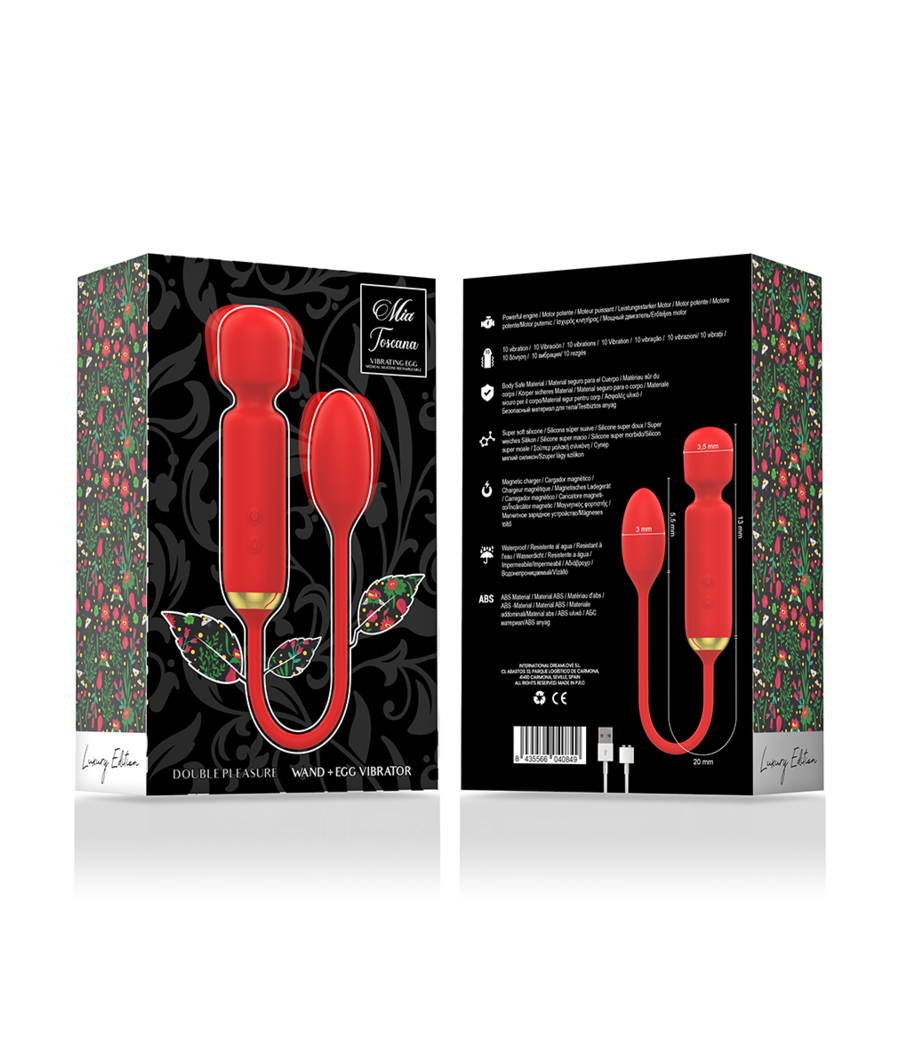 MIA - TOSCANA DOUBLE PLEASURE WAND + VIBRATING EGG