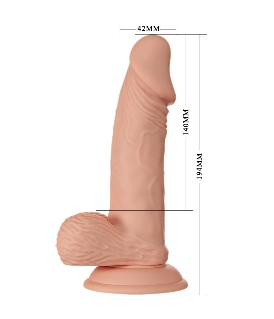 BAILE - ENCONTRO LINDO ZEBULON DILDO FLEXÍVEL REALISTA 19,4 CM NATURAL