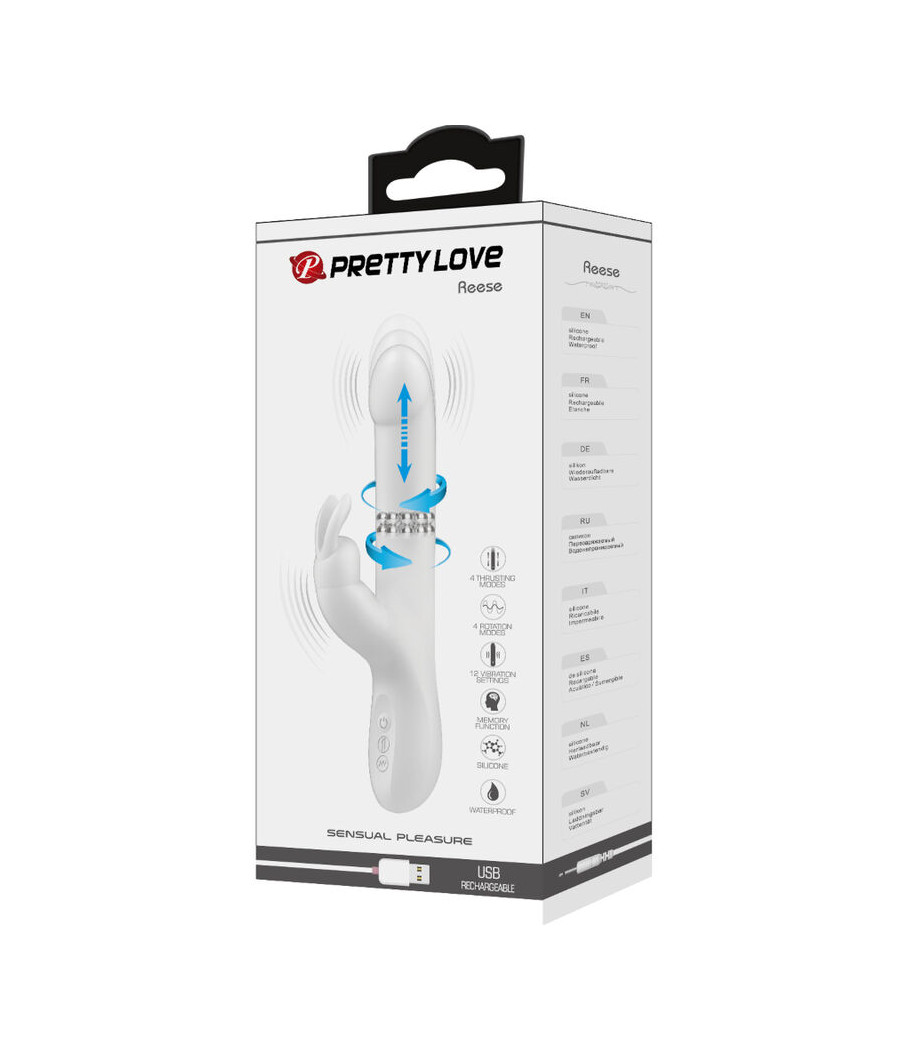 PRETTY LOVE - REESE VIBRATOR MIT SILBERNE ROTATION