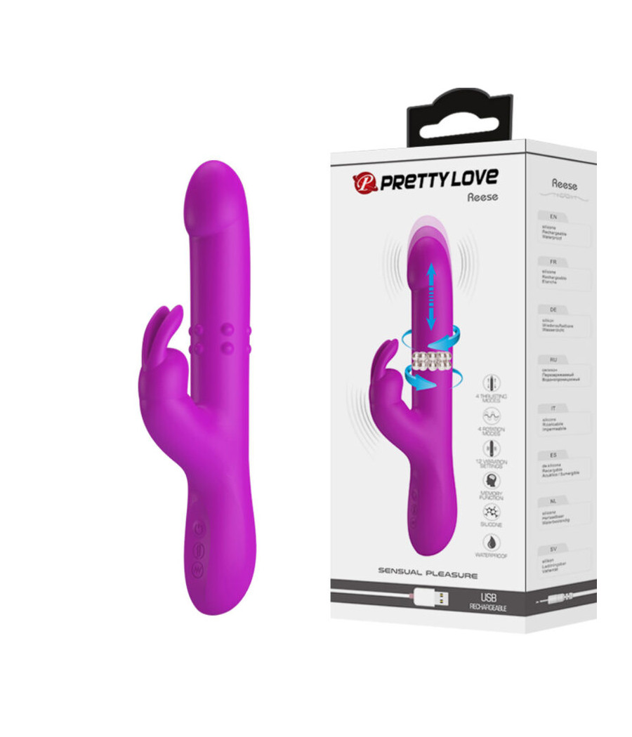 PRETTY LOVE - VIBRATORE REESE CON ROTAZIONE VIOLA