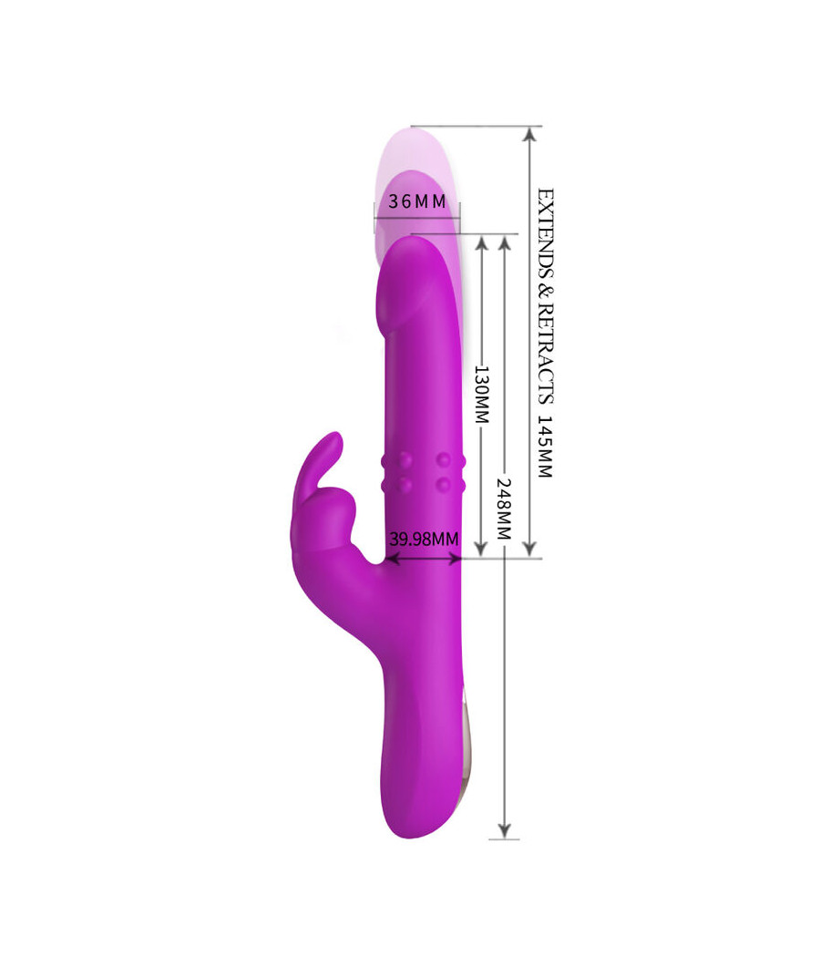 PRETTY LOVE - VIBRATORE REESE CON ROTAZIONE VIOLA