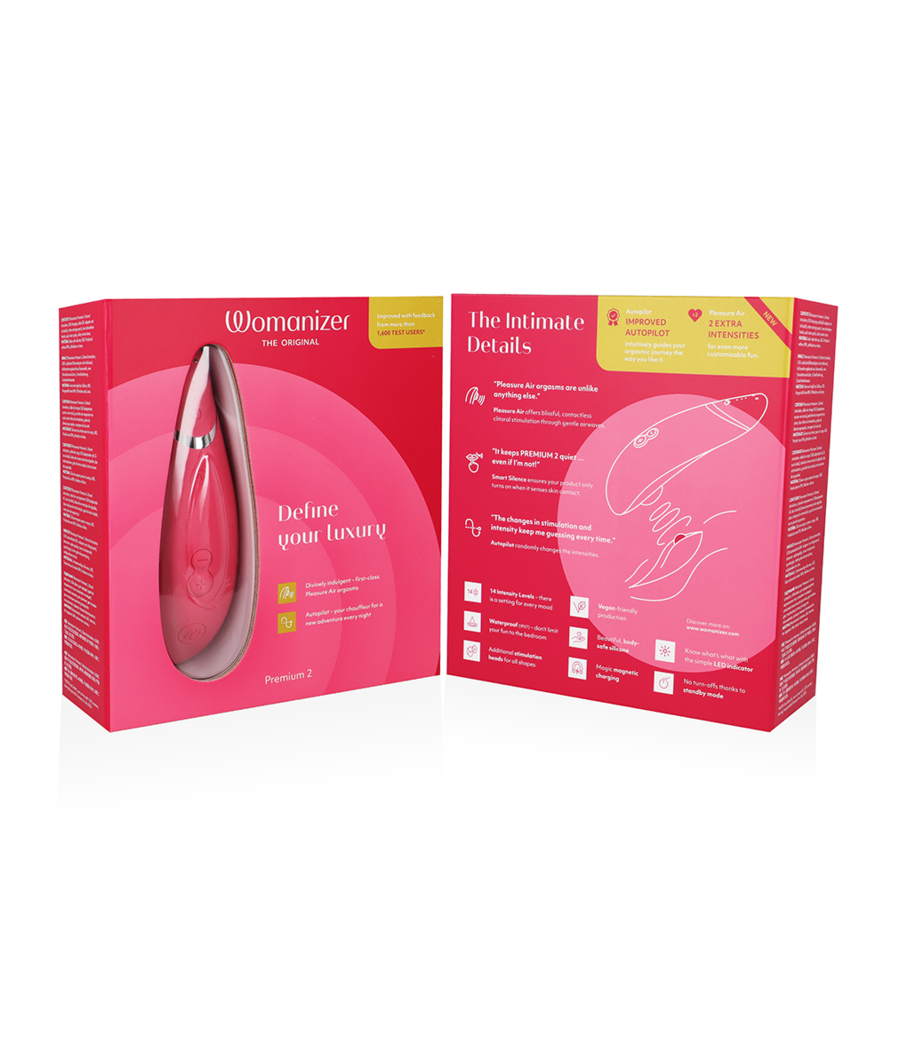 WOMANIZER - PREMIUM 2 ESTIMULADOR DE CLÍTORIS FRAMBUESA