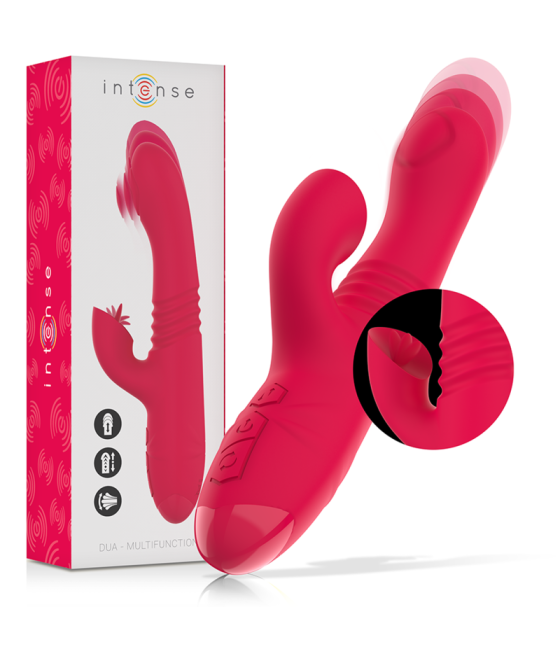 INTENSE - VIBRADOR UP & DOWN RECARREGVEL DUA MULTIFUNO COM LÍNGUA VERMELHA