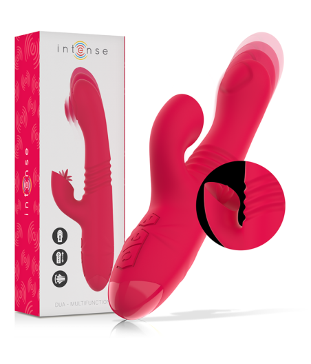 INTENSE - VIBRADOR UP & DOWN RECARREGVEL DUA MULTIFUNO COM LÍNGUA VERMELHA