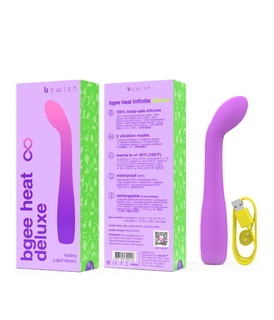B SWISH - BGEE HEAT INFINITE DELUXE VIBRADOR RECARGABLE SILICONA LAVANDA