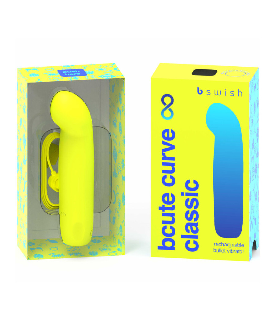 B SWISH - BCUTE CURVE INFINITE CLASSIC VIBRADOR RECARGABLE SILICONA AMARILLO