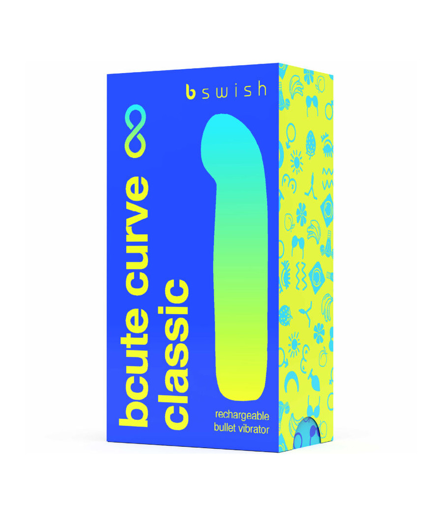 B SWISH - BCUTE CURVE INFINITE CLASSIC RECHARGEABLE VIBRATOR BLUE SILICONE