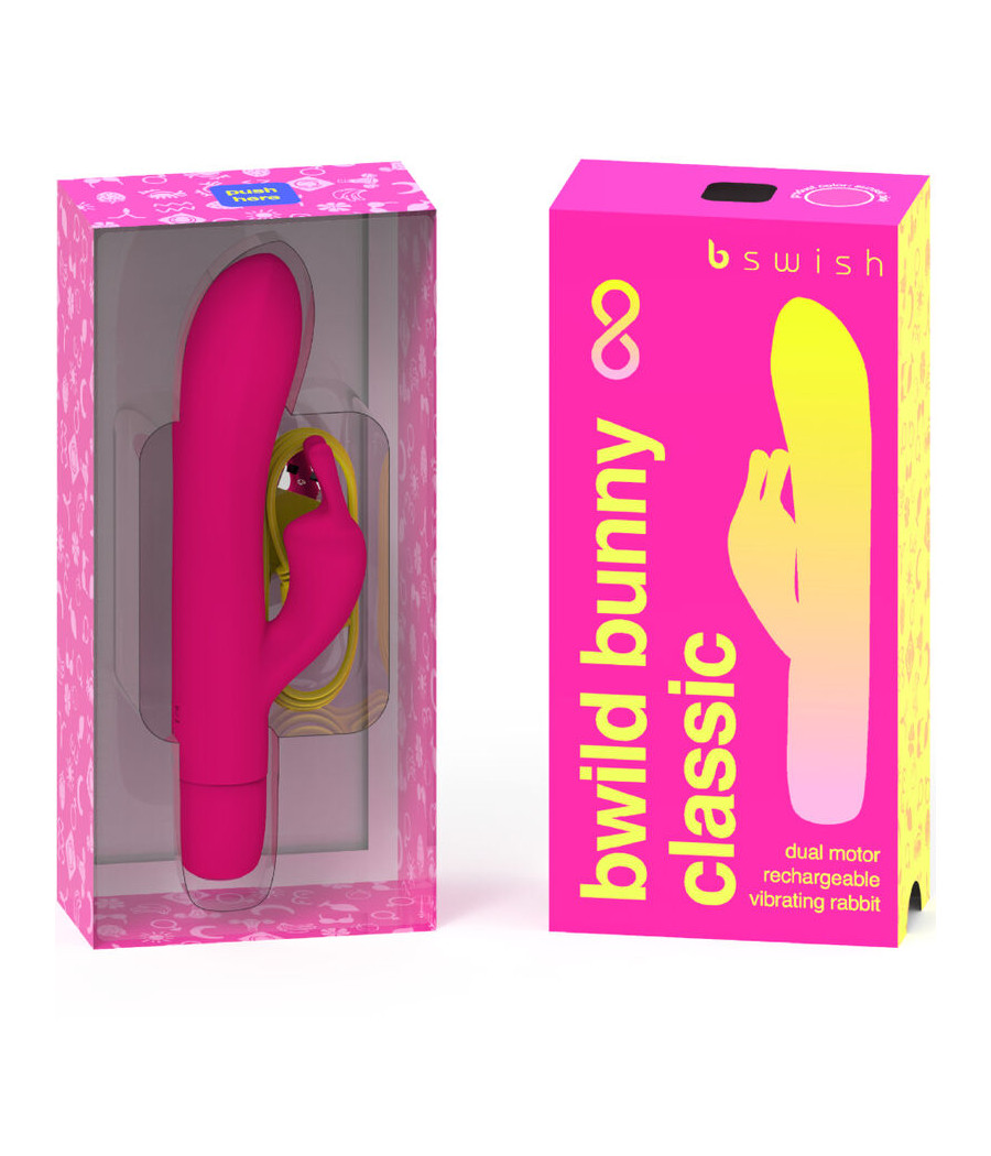 B SWISH - BWILD BUNNY INFINITE CLASSIC VIBRATORE RICARICABILE IN SILICONE ROSA