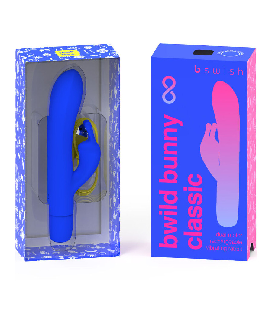 B SWISH - BWILD BUNNY INFINITE CLASSIC VIBRADOR RECARGABLE SILICONA AZUL