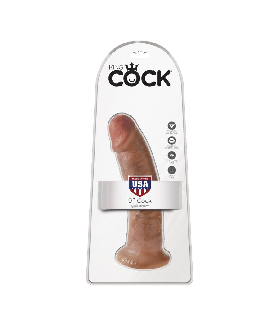 KING COCK - PÊNIS REALÍSTICO 21.7 CM CARAMELO