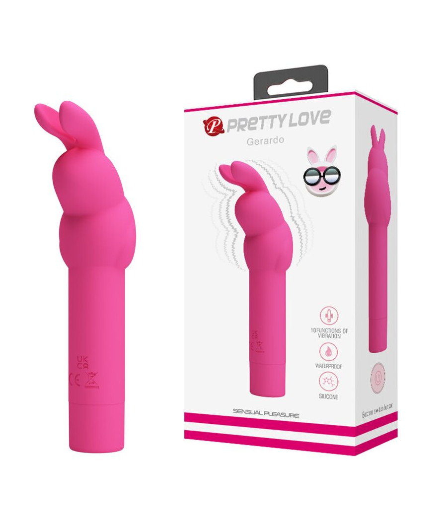 PRETTY LOVE - VIBRATORE IN SILICONE GERARDO FUSCHIA RABBIT