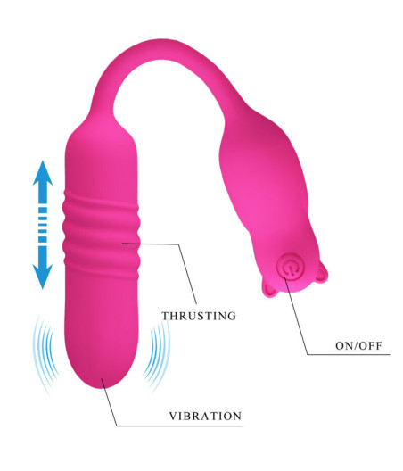 PRETTY LOVE - NOBIKUMA PROIETTORE VIBRANTE IN SILICONE ROSA