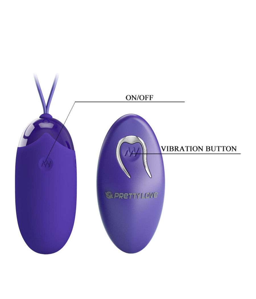 PRETTY LOVE - BERGER YOUTH HUEVO VIBRADOR CONTROL REMOTO VIOLETA