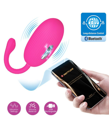 PRETTY LOVE - DOREEN HUEVO VIBRADOR RECARGABLE MAGENTA CONTROL REMOTO