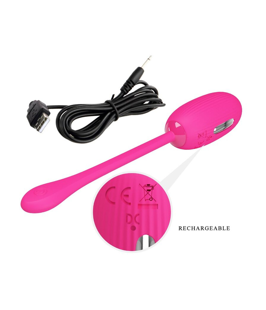 PRETTY LOVE - DOREEN WIEDERAUFLADBARES VIBRIERENDES EI MAGENTA MIT FERNBEDIENUNG