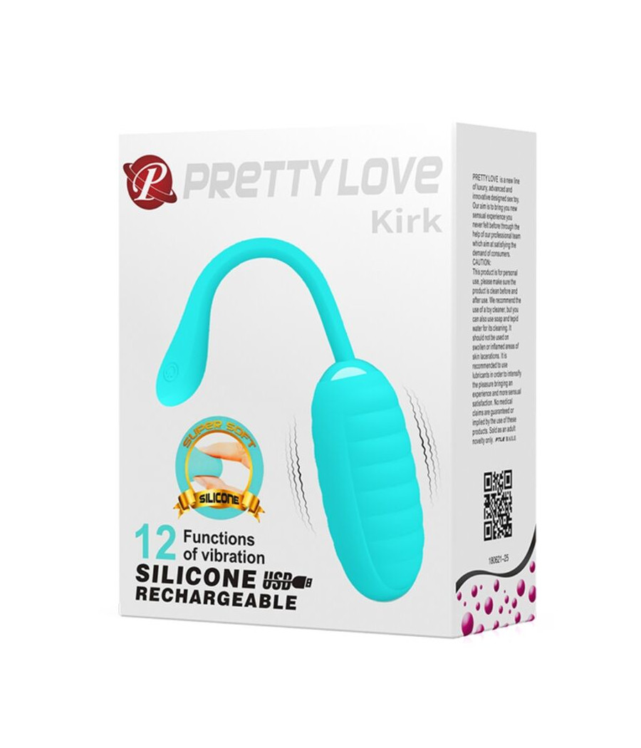 PRETTY LOVE - KIRK RECHARGEABLE VIBRATING EGG LIGHT GREEN