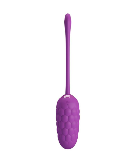 PRETTY LOVE - VIBRATING EGG WITH PURPLE RECHARGEABLE MARINE TEXTURE