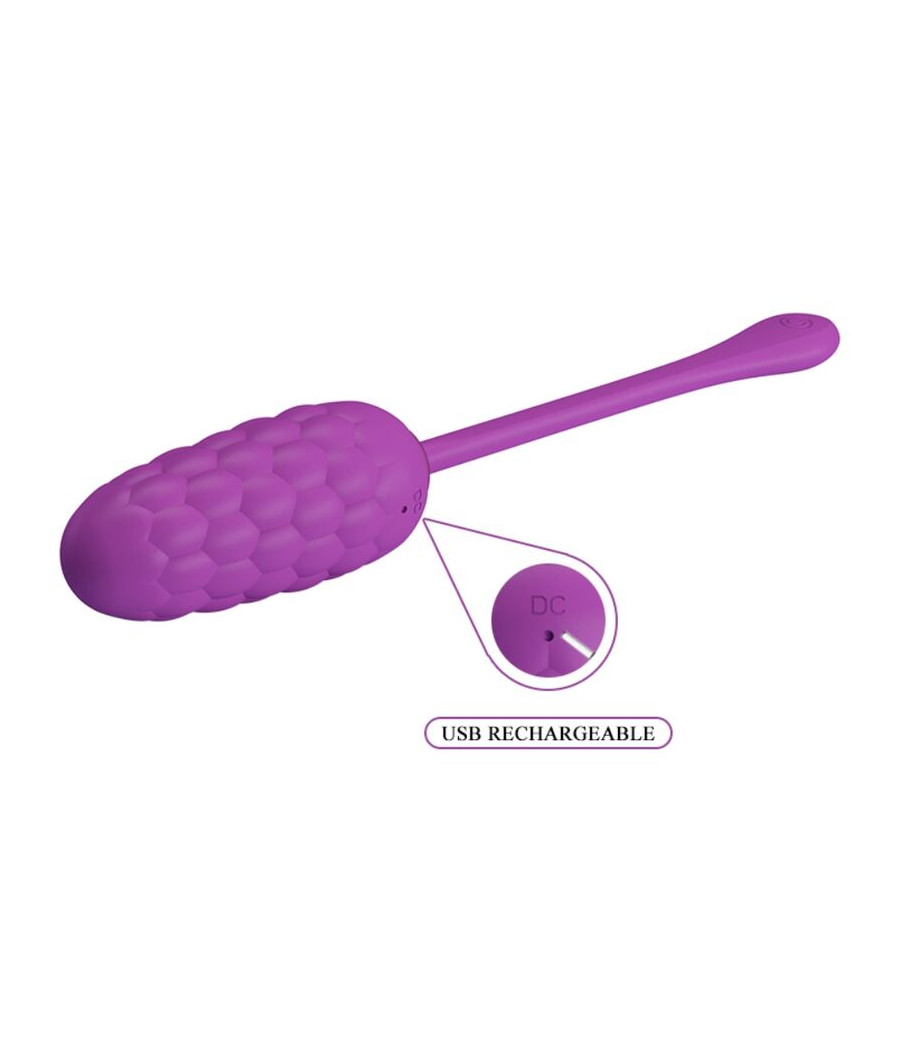 PRETTY LOVE - UOVO VIBRANTE CON TEXTURE MARINA RICARICABILE VIOLA