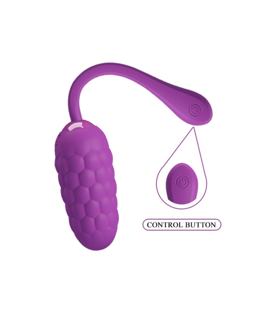 PRETTY LOVE - VIBRATING EGG WITH PURPLE RECHARGEABLE MARINE TEXTURE