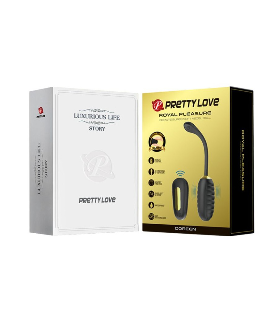 PRETTY LOVE - DOREEN HUEVO VIBRADOR DE LUJO RECARGABLE NEGRO CONTROL REMOTO