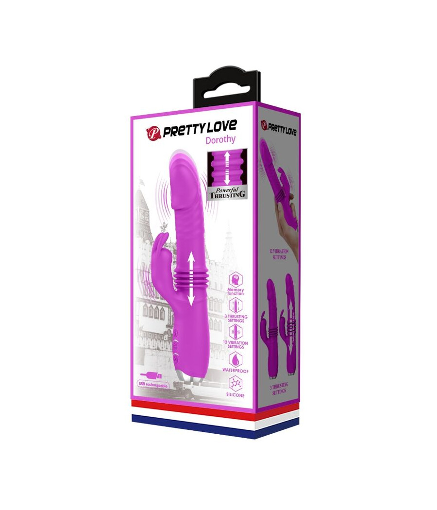 PRETTY LOVE - DOROTHY PURPLE RECHARGEABLE RABBIT VIBRATOR