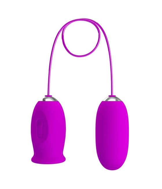 PRETTY LOVE - VIBRADOR RECARREGVEL DAISY DUAL EGG ROXO