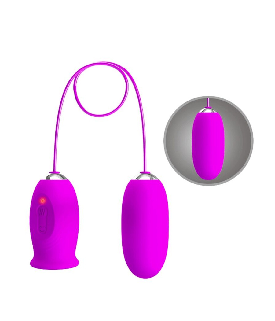 PRETTY LOVE - VIBRADOR RECARREGVEL DAISY DUAL EGG ROXO